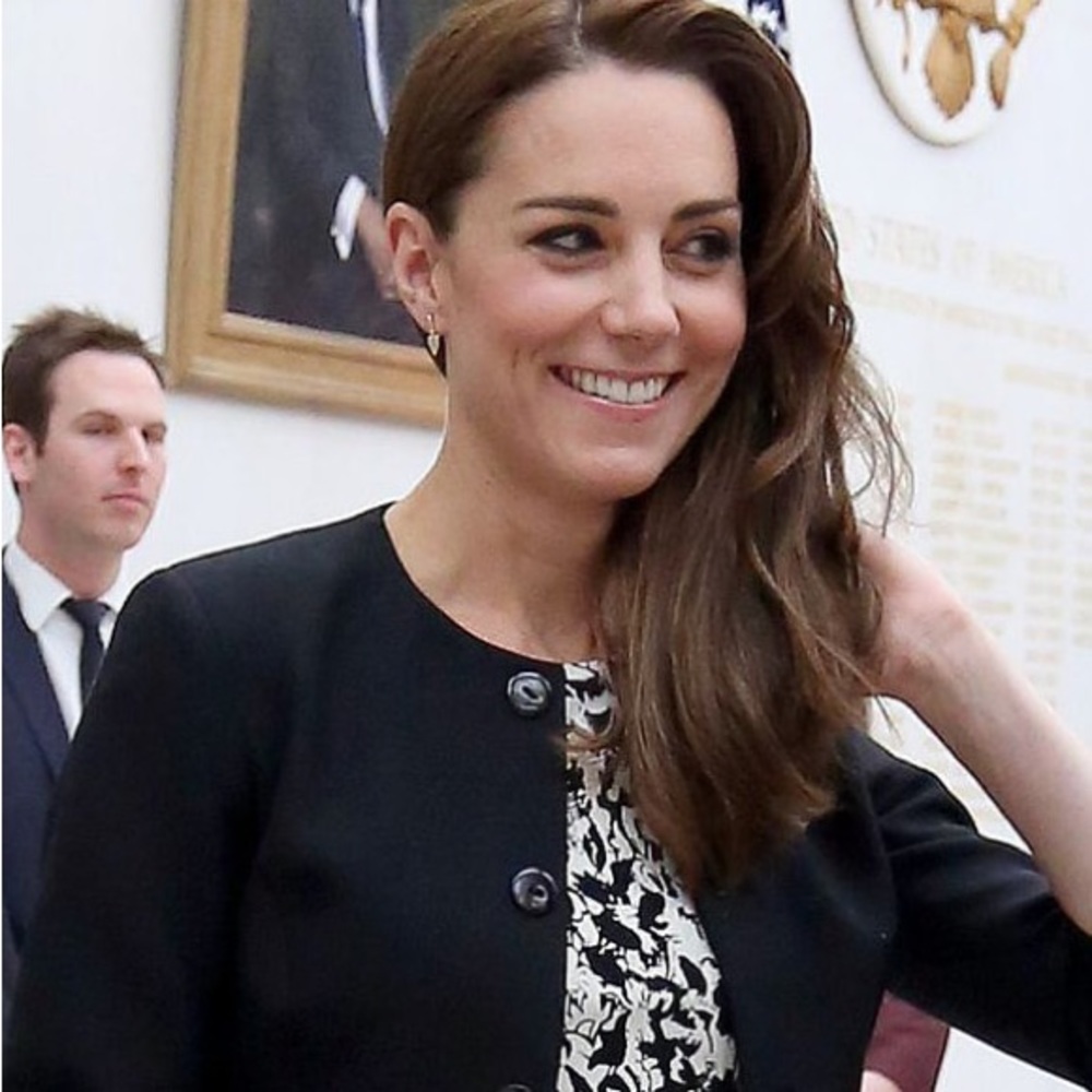 Tory Burch Sophia Floral Print Dress Black White size S